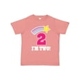 thumbnail image 1 of Inktastic 2nd Birthday 2 Year Old Girls Rainbow Star Girls Toddler T-Shirt, 1 of 5