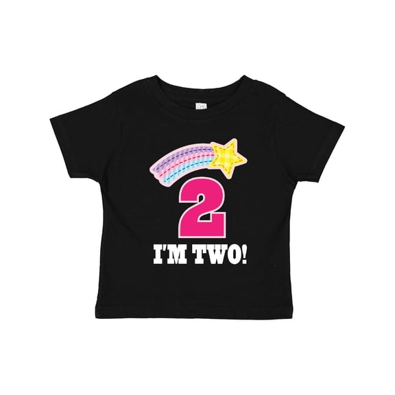 Inktastic 2nd Birthday 2 Year Old Girls Rainbow Star Girls Toddler T-Shirt