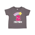 thumbnail image 1 of Inktastic 2nd Birthday 2 Year Old Girls Rainbow Star Girls Toddler T-Shirt, 1 of 5