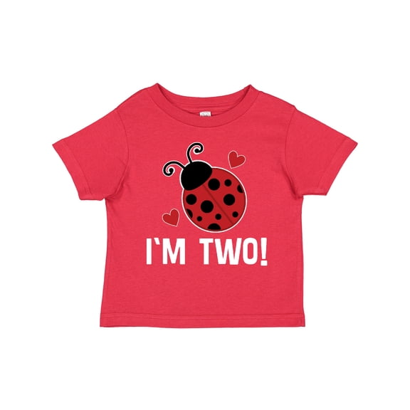 Inktastic 2nd Birthday 2 Year Old Ladybug Girls Toddler T-Shirt