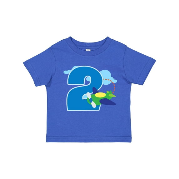 Inktastic 2nd Birthday Airplane Boys 2 Year Old Boys Toddler T-Shirt