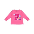 thumbnail image 1 of Inktastic 2nd Birthday Airplane Girls Pilot 2 Year Old Girls Long Sleeve Toddler T-Shirt, 1 of 5