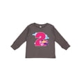 thumbnail image 1 of Inktastic 2nd Birthday Airplane Girls Pilot 2 Year Old Girls Long Sleeve Toddler T-Shirt, 1 of 5