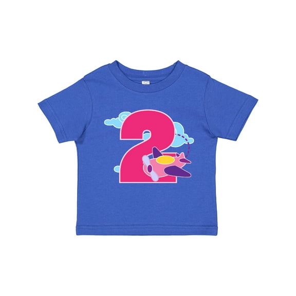Inktastic 2nd Birthday Airplane Girls Pilot 2 Year Old Girls Toddler T-Shirt