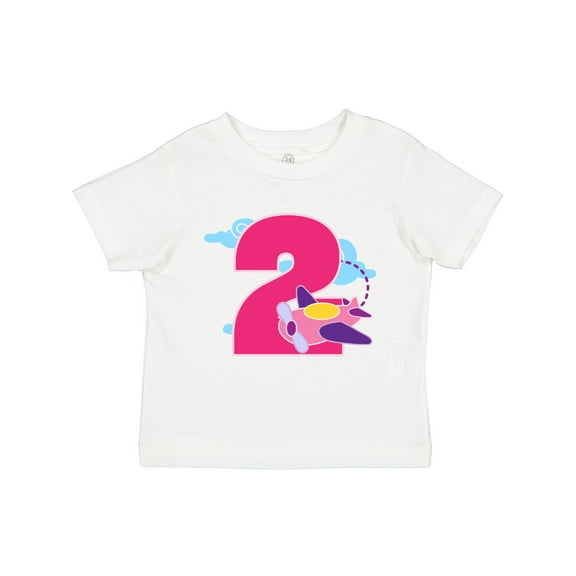Inktastic 2nd Birthday Airplane Girls Pilot 2 Year Old Girls Toddler T-Shirt