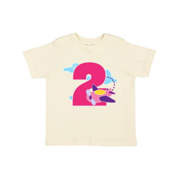 Inktastic 2nd Birthday Airplane Girls Pilot 2 Year Old Girls Toddler T-Shirt