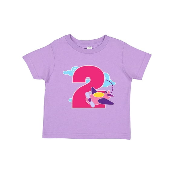 Inktastic 2nd Birthday Airplane Girls Pilot 2 Year Old Girls Toddler T-Shirt