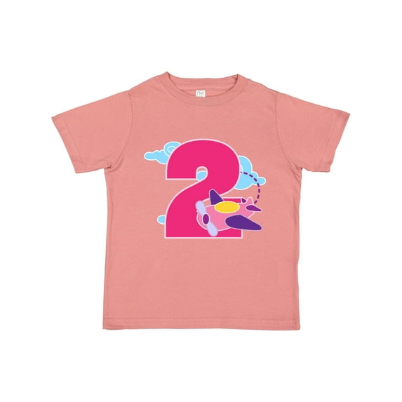 Inktastic 2nd Birthday Airplane Girls Pilot 2 Year Old Girls Toddler T-Shirt