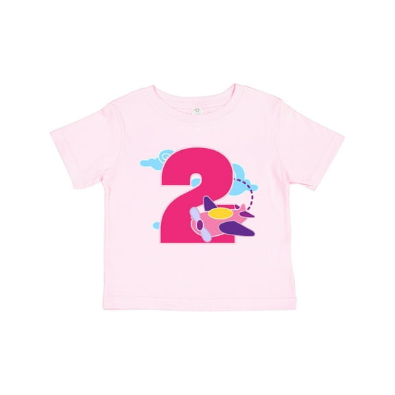 Inktastic 2nd Birthday Airplane Girls Pilot 2 Year Old Girls Toddler T-Shirt