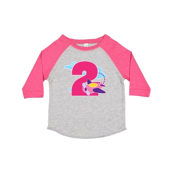 Inktastic 2nd Birthday Airplane Girls Pilot 2 Year Old Girls Toddler T-Shirt