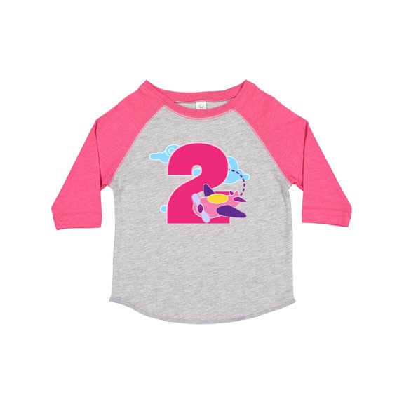 Inktastic 2nd Birthday Airplane Girls Pilot 2 Year Old Girls Toddler T-Shirt