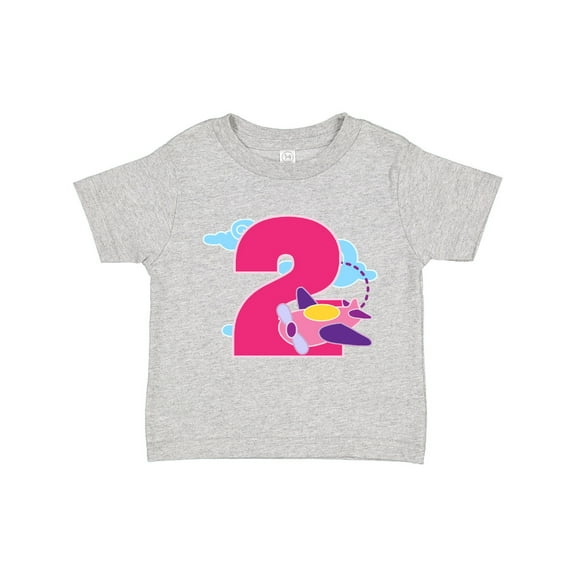Inktastic 2nd Birthday Airplane Girls Pilot 2 Year Old Girls Toddler T-Shirt