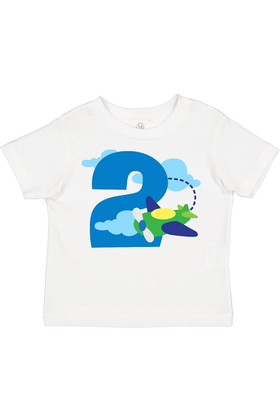2nd Birthday Airplane Pilot Boys Toddler T-Shirt