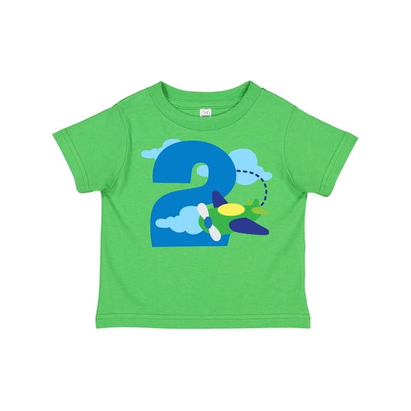 Inktastic 2nd Birthday Airplane Pilot Boys Toddler T-Shirt