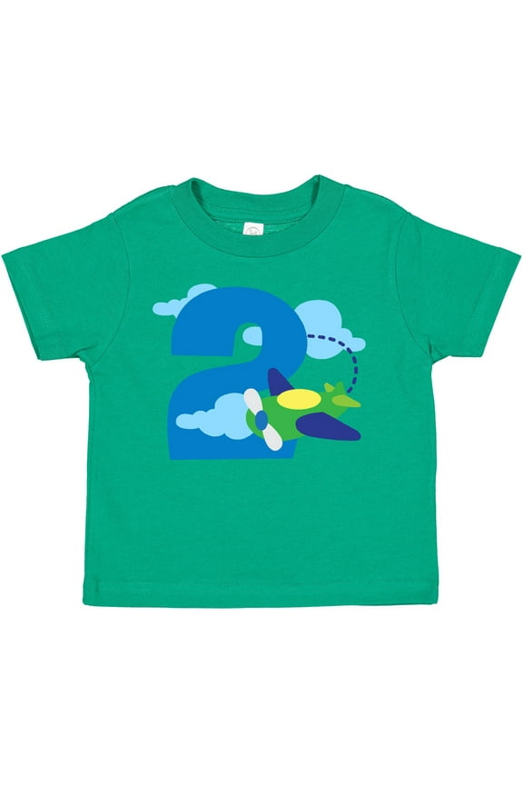 2nd Birthday Airplane Pilot Boys Toddler T-Shirt