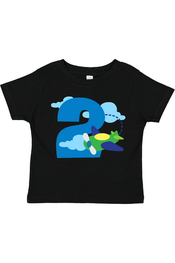 2nd Birthday Airplane Pilot Boys Toddler T-Shirt