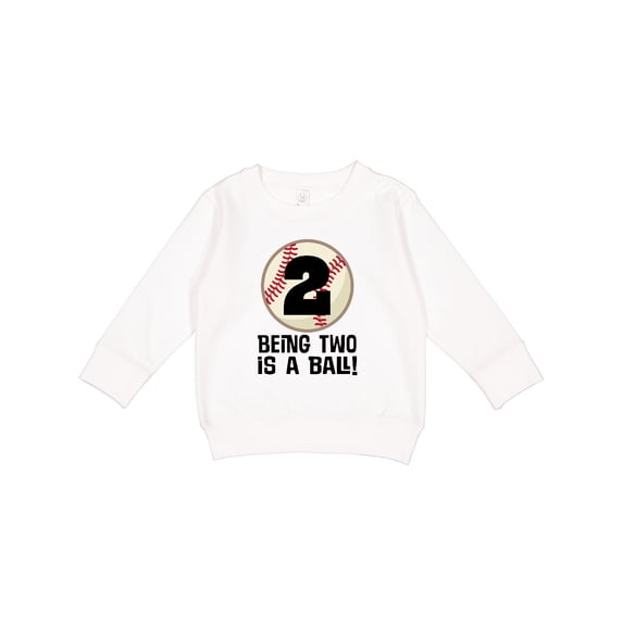 Inktastic 2nd Birthday Baseball 2 Year Old Boy Toddler Sweatshirt