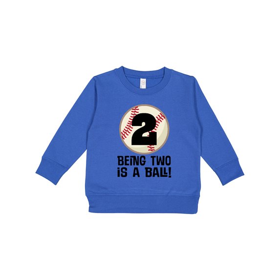 Inktastic 2nd Birthday Baseball 2 Year Old Boy Toddler Sweatshirt