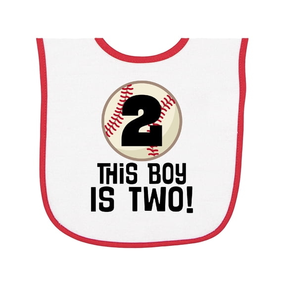 Inktastic 2nd Birthday Baseball Party Boys Baby Terry Cloth Bib