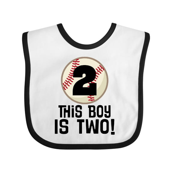Inktastic 2nd Birthday Baseball Party Boys Boys Baby Bib