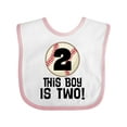 thumbnail image 1 of Inktastic 2nd Birthday Baseball Party Boys Boys Baby Bib, 1 of 4