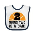 thumbnail image 1 of Inktastic 2nd Birthday Basketball Sports Boys Boys or Girls Baby Bib, 1 of 4