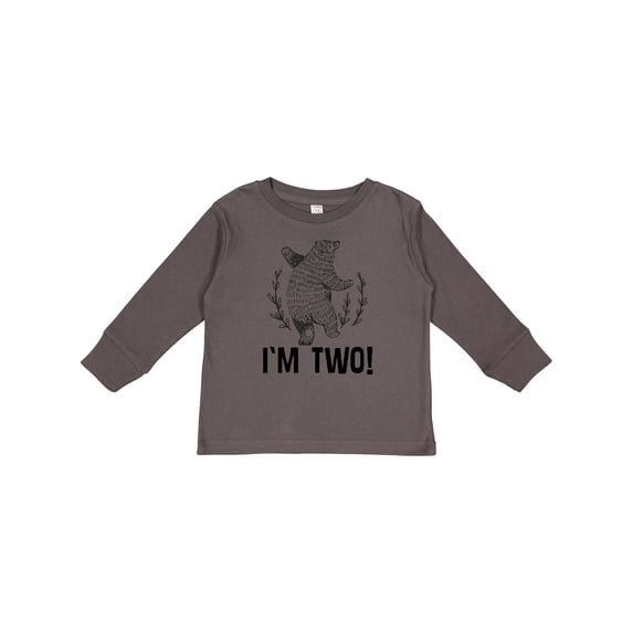 Inktastic 2nd Birthday Bear 2 Year Old Boy Boys or Girls Long Sleeve Toddler T-Shirt