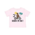 thumbnail image 1 of Inktastic 2nd Birthday Bear on Bicycle 2 Year Old Boys or Girls Toddler T-Shirt, 1 of 5