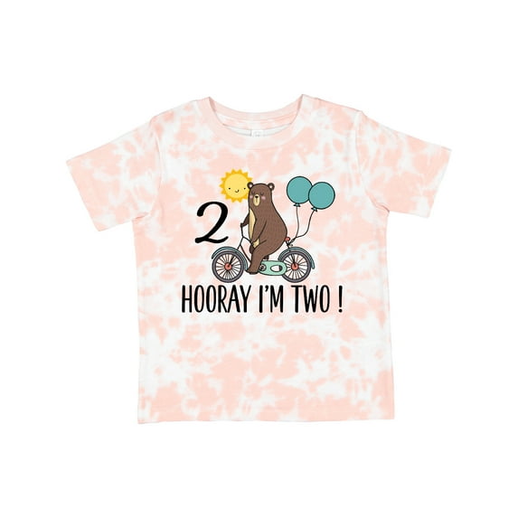 Inktastic 2nd Birthday Bear on Bicycle 2 Year Old Boys or Girls Toddler T-Shirt