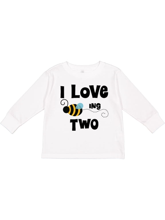 2nd Birthday Bee Boys or Girls Long Sleeve Toddler T-Shirt