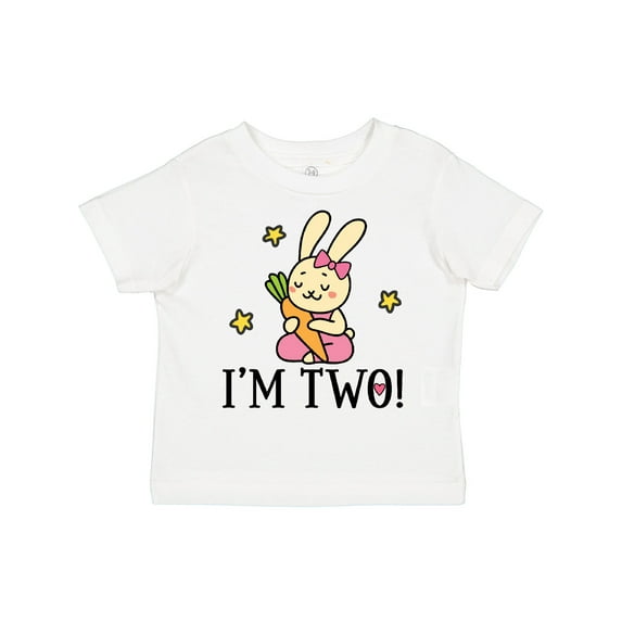Inktastic 2nd Birthday Bunny Rabbit 2 Year Old Girl Girls Toddler T-Shirt