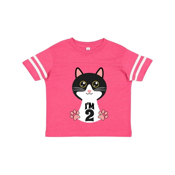Inktastic 2nd Birthday Cat 2 Year Old Girl Girls Toddler T-Shirt