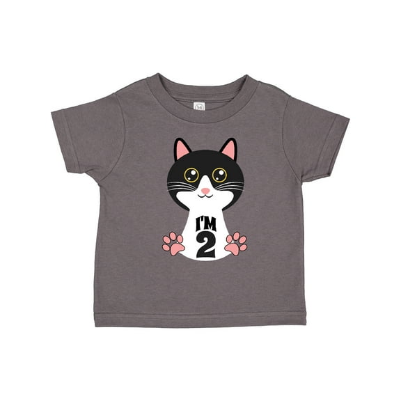 Inktastic 2nd Birthday Cat 2 Year Old Girl Girls Toddler T-Shirt