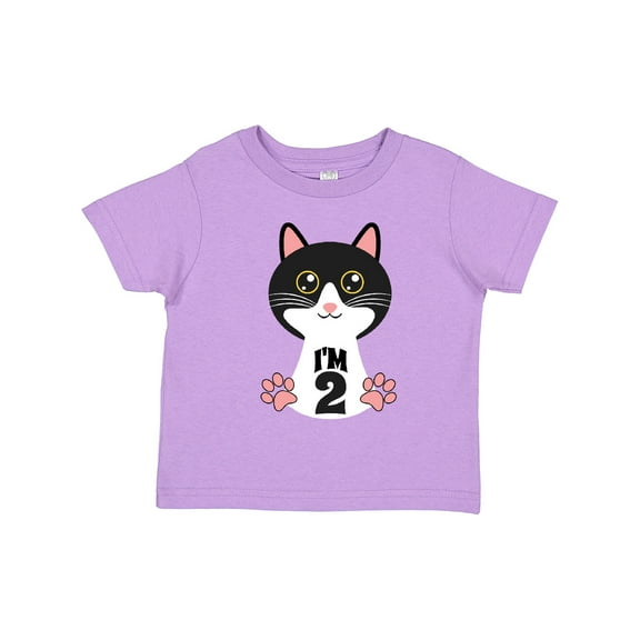 Inktastic 2nd Birthday Cat 2 Year Old Girl Girls Toddler T-Shirt