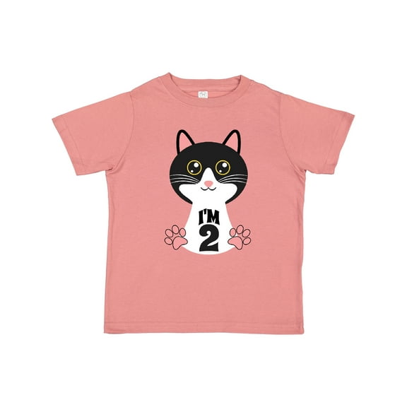Inktastic 2nd Birthday Cat 2 Year Old Girl Girls Toddler T-Shirt
