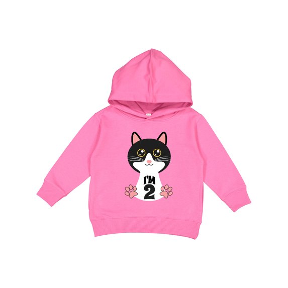 Inktastic 2nd Birthday Cat 2 Year Old Girl Toddler Hoodie