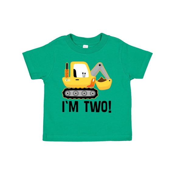 Inktastic 2nd Birthday Construction Truck Boy Boys Toddler T-Shirt
