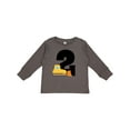 thumbnail image 1 of Inktastic 2nd Birthday Construction Truck Bulldozer Boys Long Sleeve Toddler T-Shirt, 1 of 5