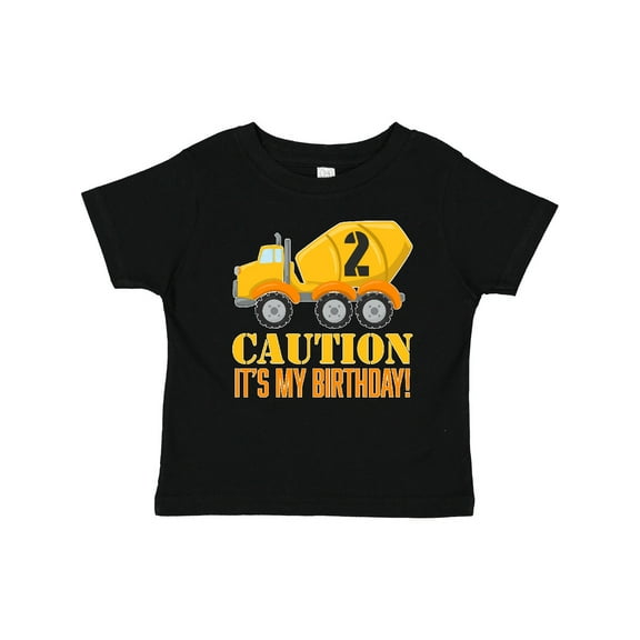 Inktastic 2nd Birthday Construction Truck, Cement Mixer - 2 Years Old Boys or Girls Baby T-Shirt