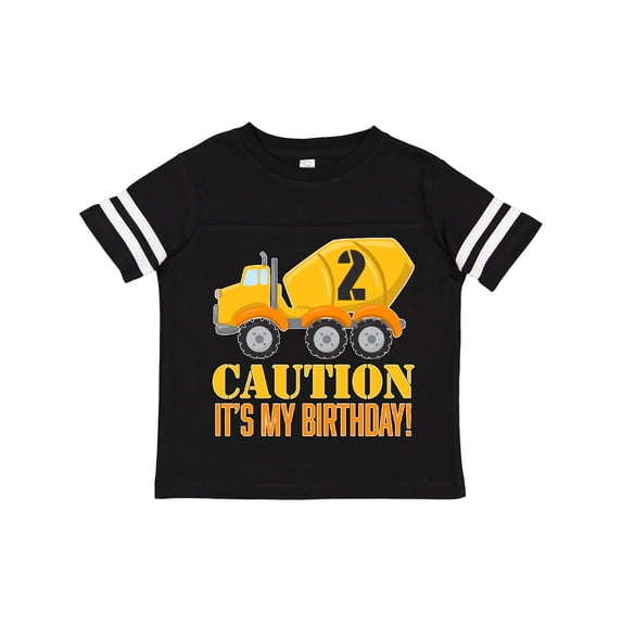 Inktastic 2nd Birthday Construction Truck, Cement Mixer 2 Years Old Boys or Girls Toddler T-Shirt