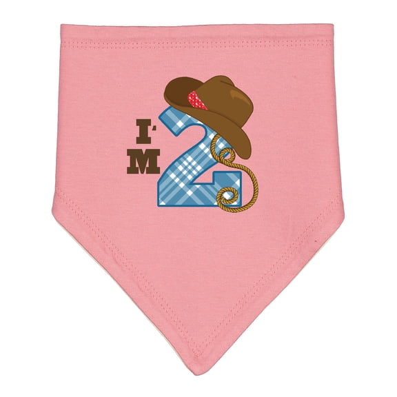 Inktastic 2nd Birthday Cowboy I'm 2 Two Year Old Baby Bandana Bib