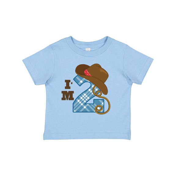 Inktastic 2nd Birthday Cowboy I'm 2 Two Year Old Boys or Girls Toddler T-Shirt
