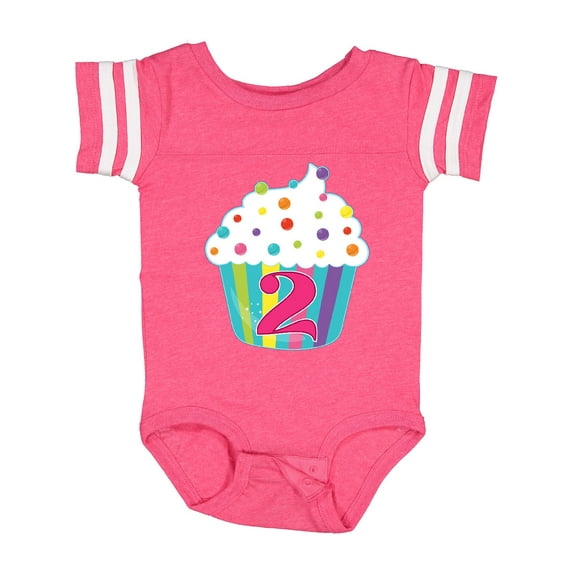Inktastic 2nd Birthday Cupcake Boys or Girls Baby Bodysuit