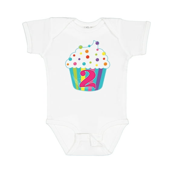 Inktastic 2nd Birthday Cupcake Boys or Girls Baby Bodysuit