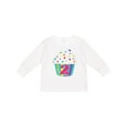 thumbnail image 1 of Inktastic 2nd Birthday Cupcake Boys or Girls Long Sleeve Toddler T-Shirt, 1 of 5