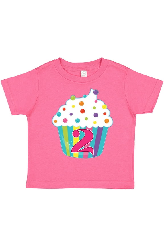 2nd Birthday Cupcake Boys or Girls Toddler T-Shirt