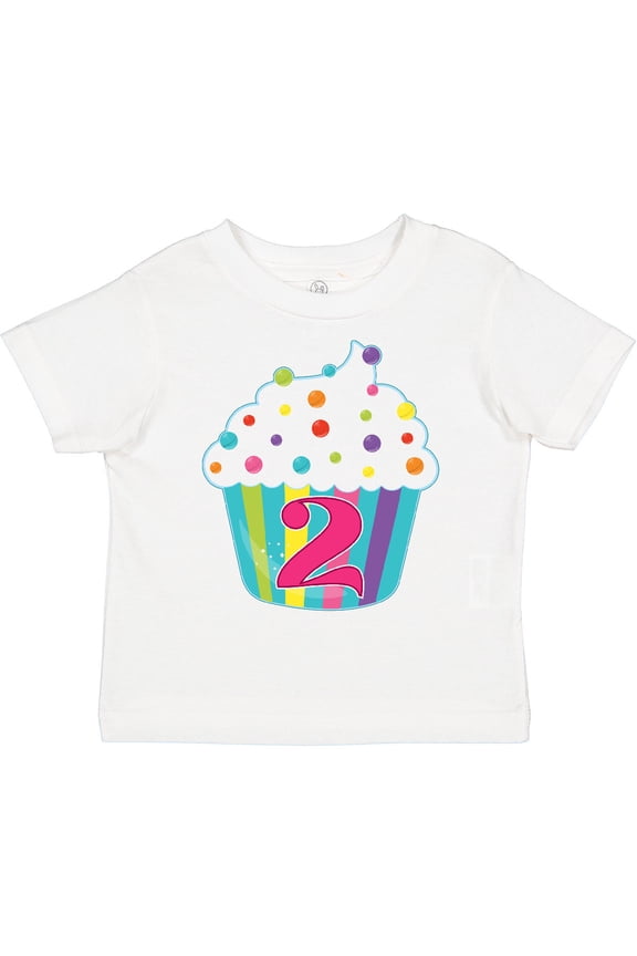 2nd Birthday Cupcake Boys or Girls Toddler T-Shirt