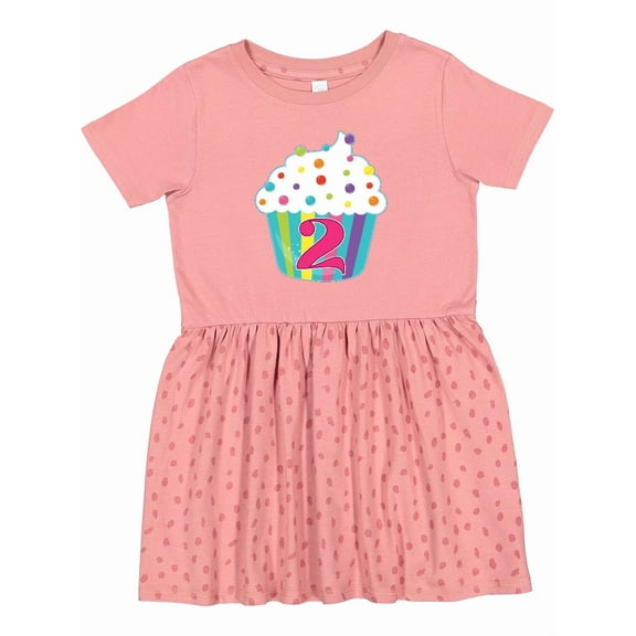 Inktastic 2nd Birthday Cupcake Girls Toddler Dress