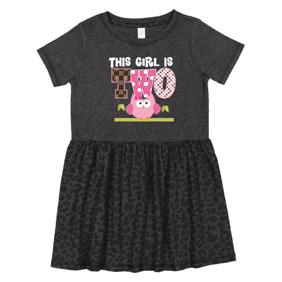 Inktastic 2nd Birthday Cute Owl 2 Year Old Girls Toddler Dress