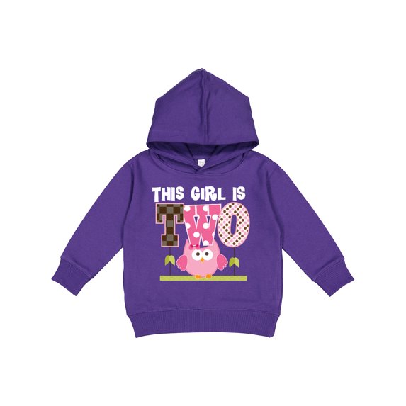 Inktastic 2nd Birthday Cute Owl 2 Year Old Toddler Hoodie